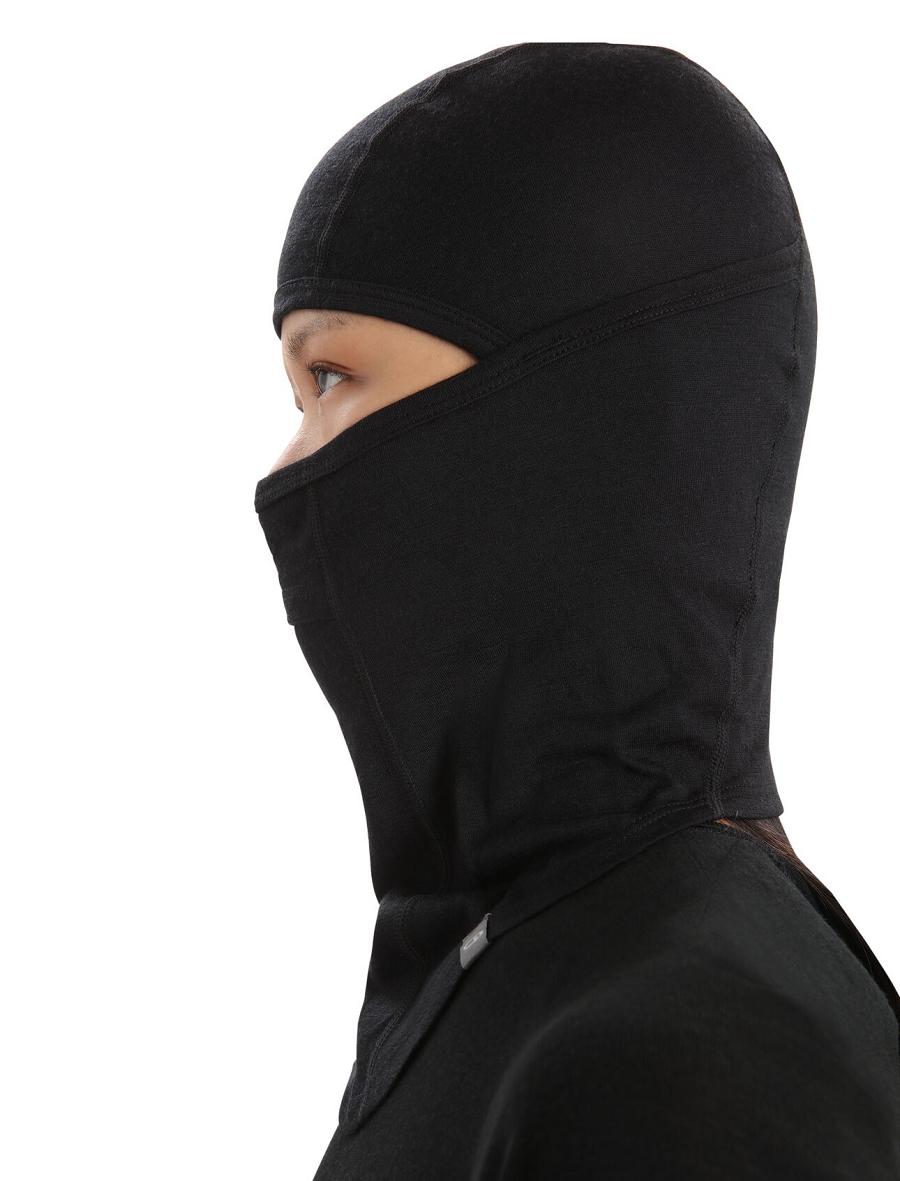 Men's Icebreaker Unisex Merino Oasis Balaclava Headband Black | CA 1864GSOL